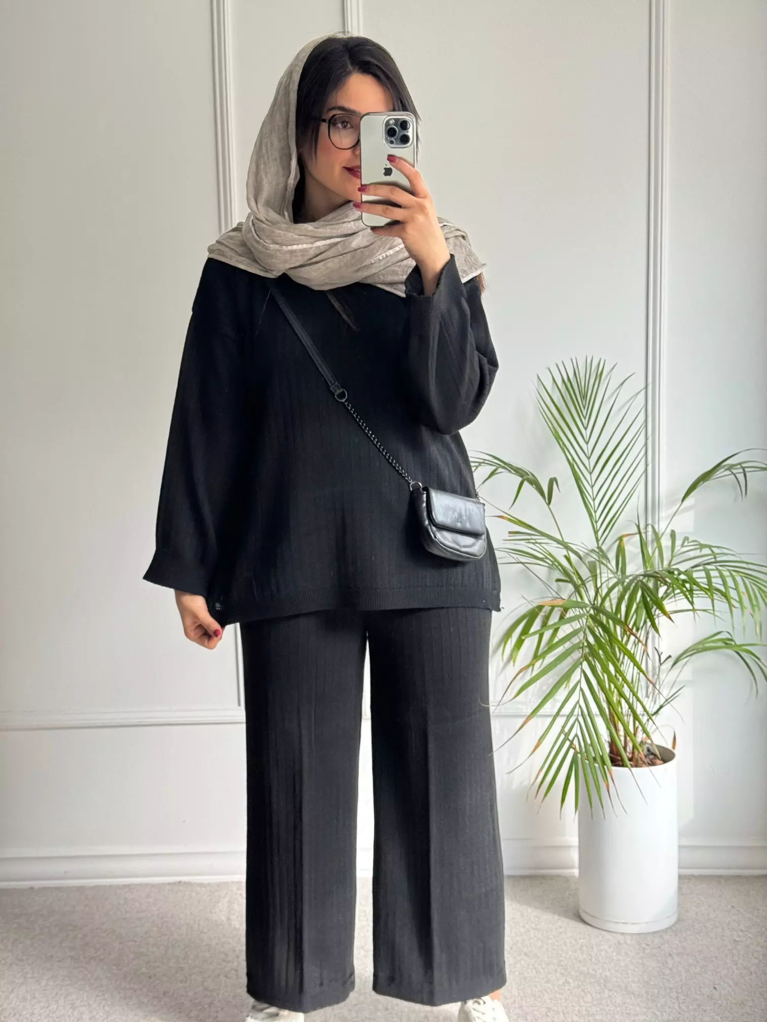 ست مانتو شلوار بافت نهال